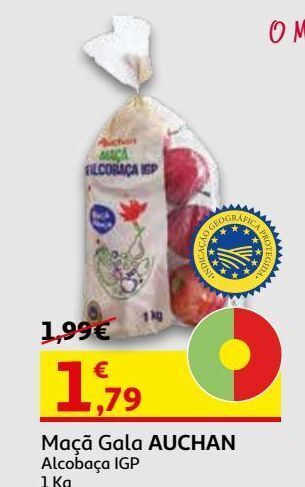 Maçã gala auchan alcobaça igp 1 kg
