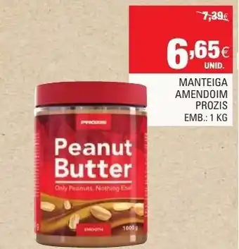 Continente Manteiga Amendoim Prozis 1Kg promoção