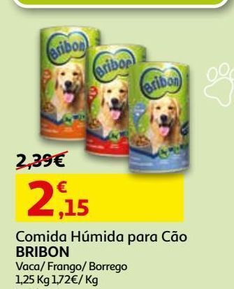 Auchan Comida húmida cão bribon promoção
