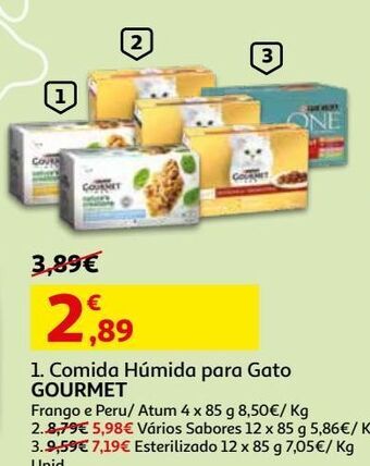 Auchan Comida húmida gato gourmet promoção