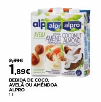 Bebida de Coco, Avela ou Amendoa Alpro 1L