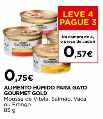 Deichmann Alimento Humido para gato Gourmet Gold 85g promoção