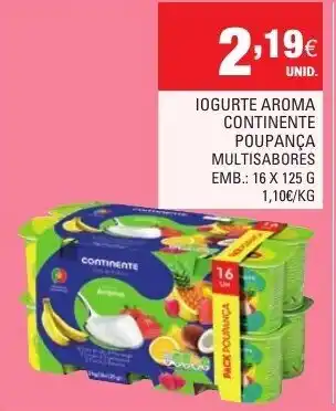 Continente Iogurde Aroma Continente Poupança 16x125g promoção