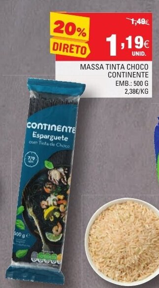 Continente Massa Tinta Choco Continente 500g promoção