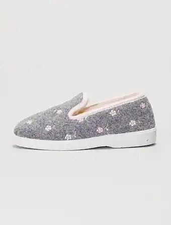 Pantufas com motivo 'flor'