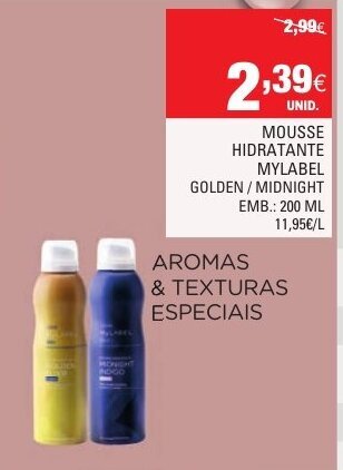 Continente Mousse Hidratante Mylabel 200ml promoção