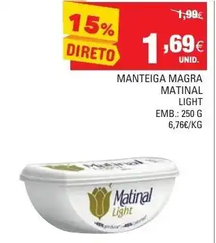 Continente Manteiga Magra Matinal 250g promoção