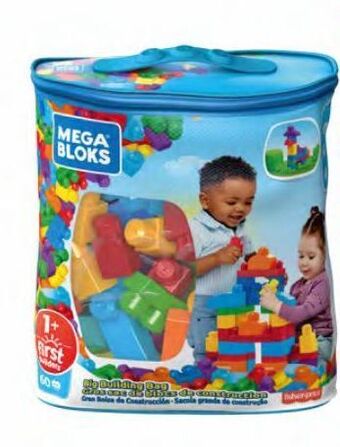 Mega bloks mega bolsa 60 peças azul