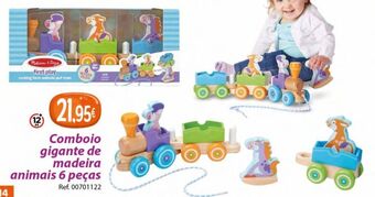 Centroxogo Comboio gigante de animais 6 peças madeira promoção