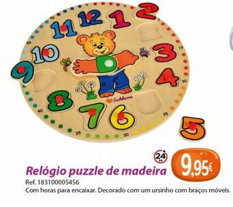 Centroxogo Relógio puzzle de madeira eichhorn promoção
