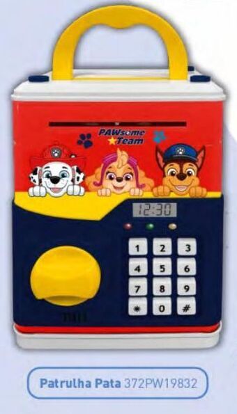 Centroxogo Caixa de dinheiro digital paw patrol com relógio promoção