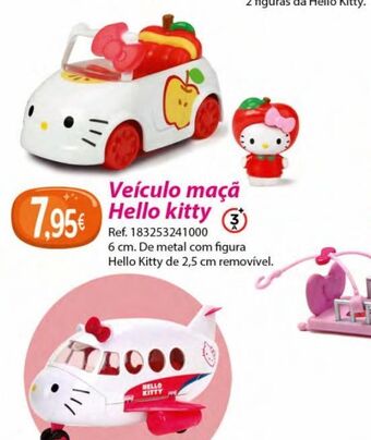 Centroxogo Hello kitty veículo maçã com figura 6cm promoção