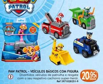 Centroxogo Paw patrol - veículos básicos com figura promoção