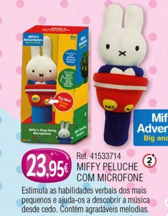 Miffy peluche com microfone