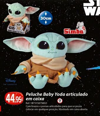 Peluche the mandalorian baby yoda articulado 30 cm