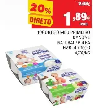 Continente Iogurte o Meu Primeiro Danone 4x100g promoção