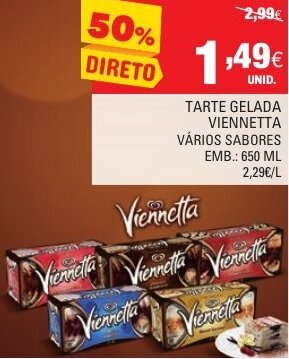 Continente Tarte Gelada Viennetta 650ml promoção
