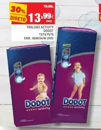 Continente Fraldas Activity Dodot promoção