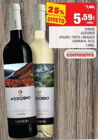 Continente Vinho Assobio 75cl promoção