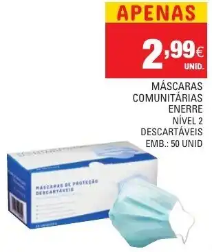 Continente Máscaras Comunitárias Enerre promoção