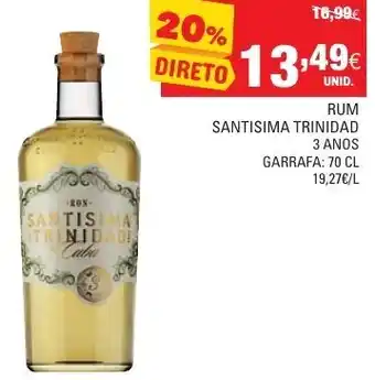 Continente Rum Santisima Trinidad 70cl promoção