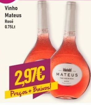 Vinho rosé mateus