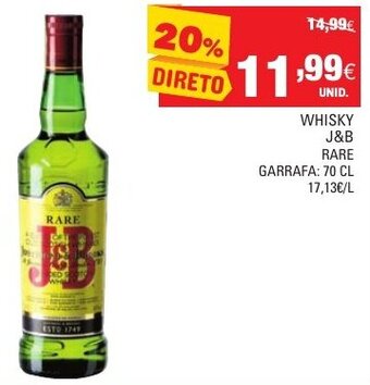 Continente Whisky J&B Rare 70cl promoção