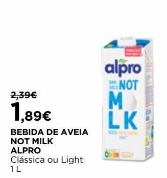 El Corte Inglés Bebida de aveia alpro promoção
