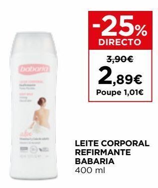 El Corte Inglés Leite corporal babaria promoção