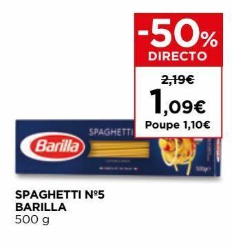 El Corte Inglés Esparguete barilla promoção