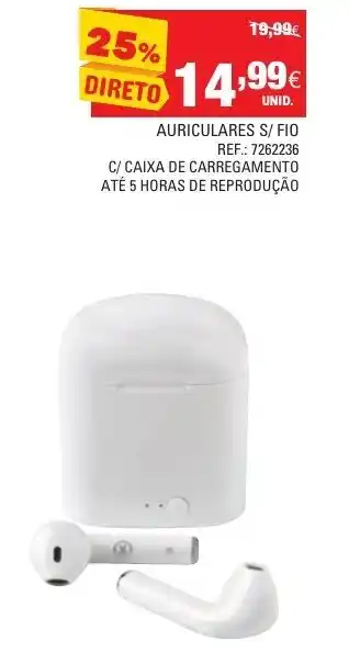 Continente Auriculares S/Fio Ref: 7262236 promoção