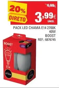 Pack LED Chama E14 2700K 40W Boost Ref: 6876745