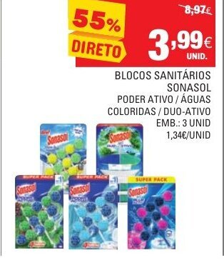 Continente Blocos Sanitários Sonasol 3 Unid promoção