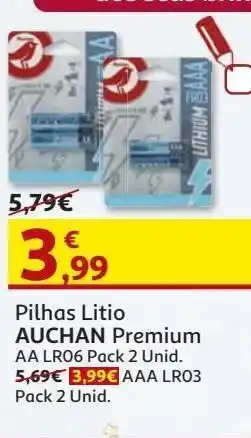 Auchan Pilhas litio auchan promoção