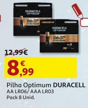 Auchan Pilha optimum duracell promoção