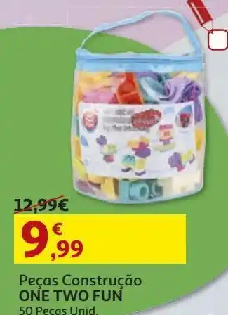 Auchan Peças construção one two fun 50pcs promoção