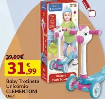 Baby trotinete unicórnio clementoni