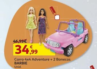 Auchan Carro + 2 bonecas barbie 4x4 adventure promoção