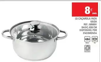 Continente (2) Caçarola Inox Kasa promoção