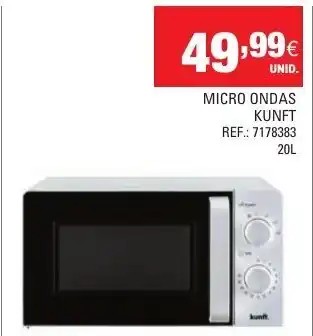Continente Micro Ondas Kunft Ref.: 7178383 20L promoção