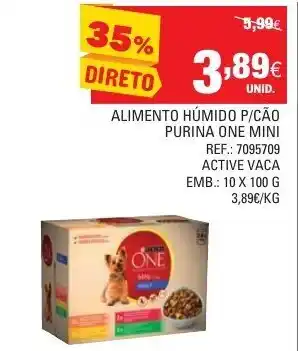 Continente Alimento Seco P/Cão Purina One Mini 10x100g promoção
