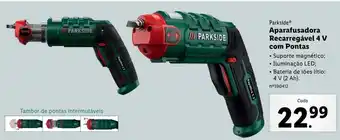 Lidl Parafusadeira à bateria parkside promoção