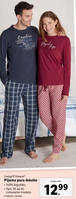 Lidl Pijama promoção