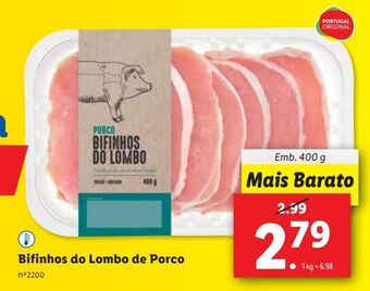 Lidl Lombo de porco promoção