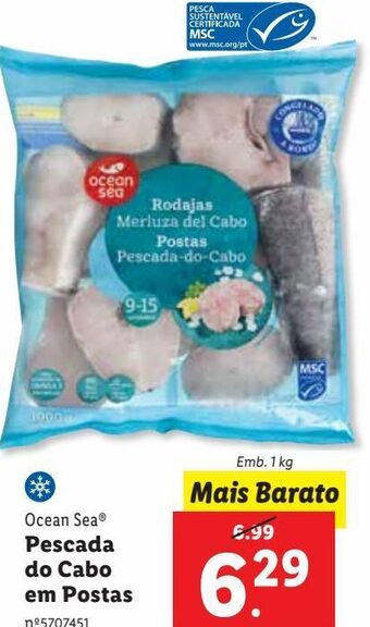 Lidl Merluza congelada ocean sea promoção