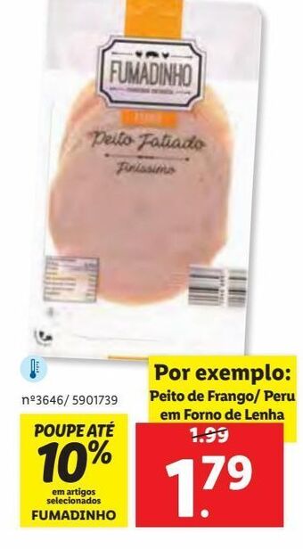 Lidl Peito de peru fumadinho promoção