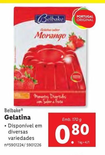 Lidl Gelatina promoção
