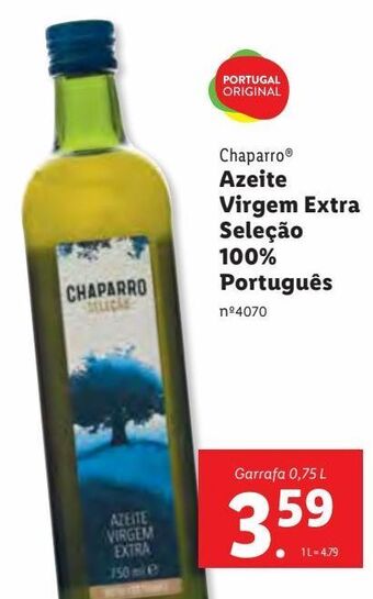 Lidl Azeite extravirgem chaparro promoção