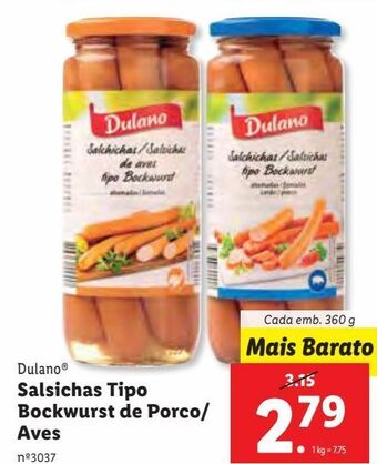 Lidl Salsicha dulano promoção