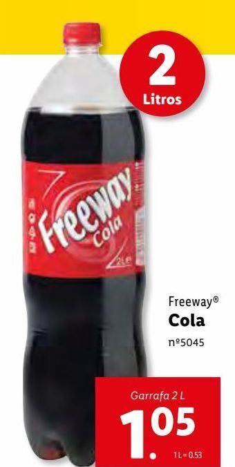 Lidl Refrigerante de cola promoção